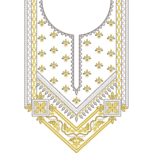 Unique Neck Embroidery Design