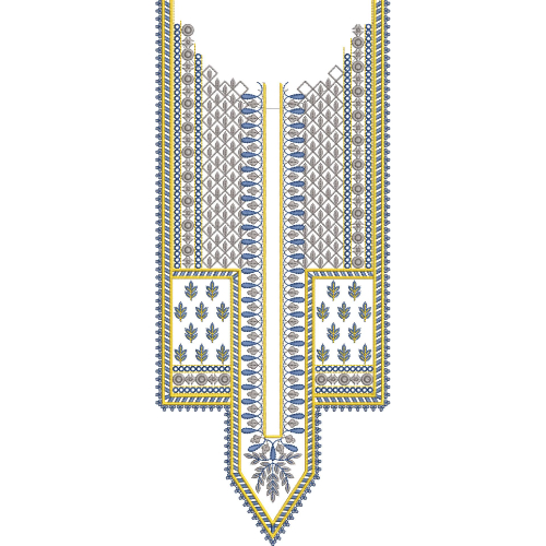 Neck Flower Embroidery Design