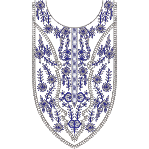 Unique Neck Embroidery Design
