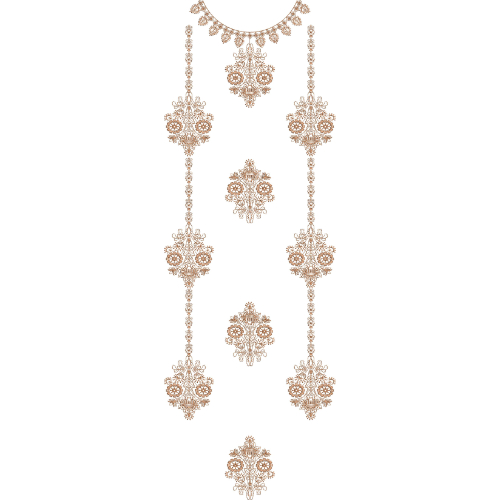 Neck Flower Embroidery Design