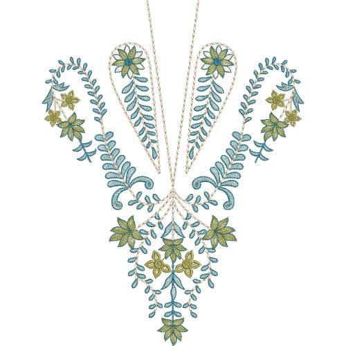 Unique Neck Embroidery Design
