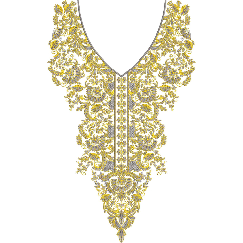 Neckline Embroidery Design