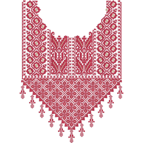 Neck Flower Embroidery Design