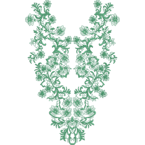 Beautiful Neck Embroidery Design