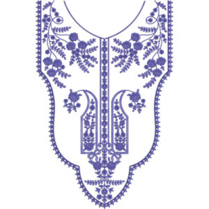 Neck Flower Embroidery Design