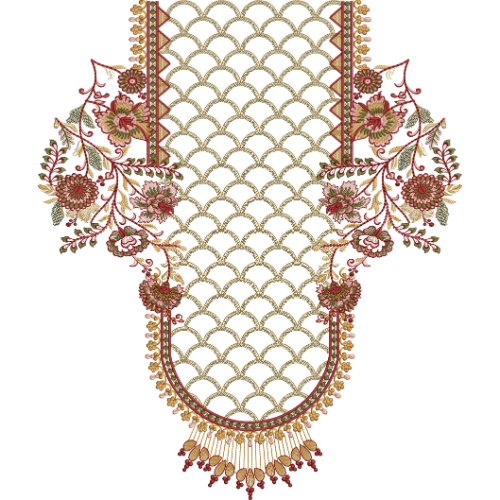 Beautiful Neck Embroidery Design