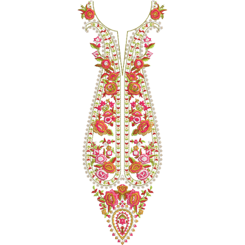 Unique Neck Embroidery Design
