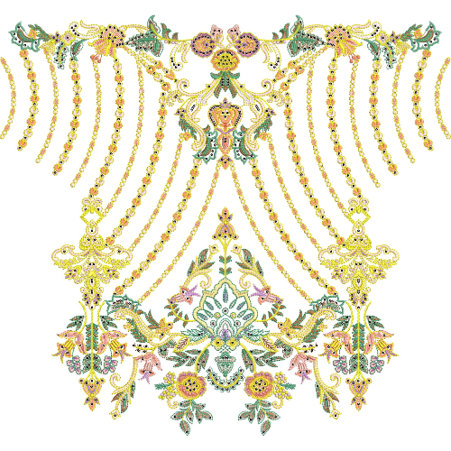 Neck Kurta Embroidery Design