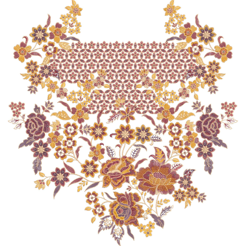 Neckline Embroidery Design
