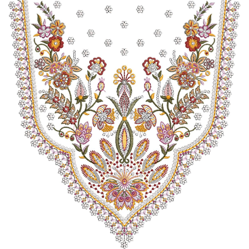 Beautiful Neck Embroidery Design