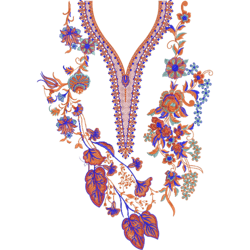 Neck Gala Embroidery Design