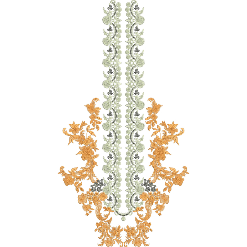 Neckline Embroidery Design