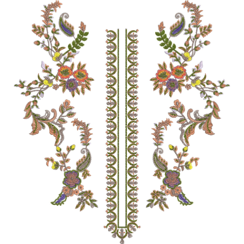 Neckline Embroidery Design