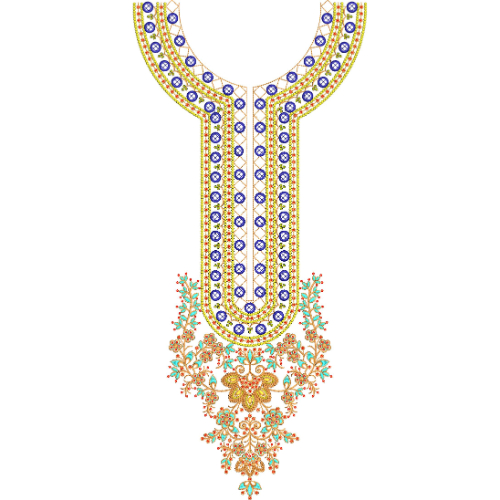 Unique Neck Embroidery Design