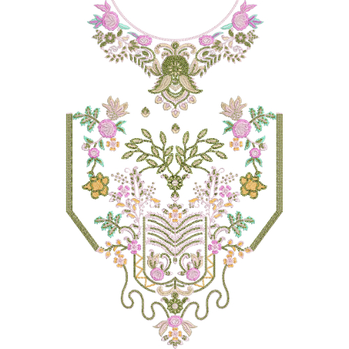 Neckline Embroidery Design
