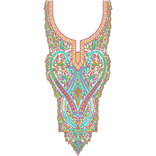 Unique Neck Embroidery Design