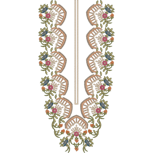 Unique Neck Embroidery Design