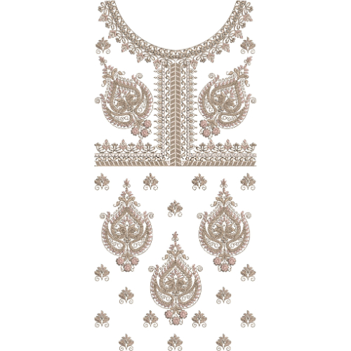 Unique Neck Embroidery Design