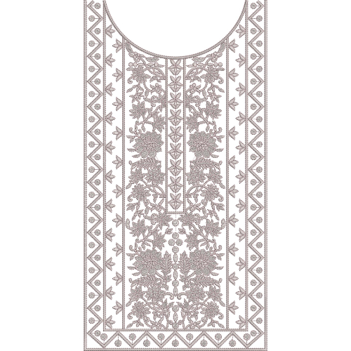 Unique Neck Embroidery Design