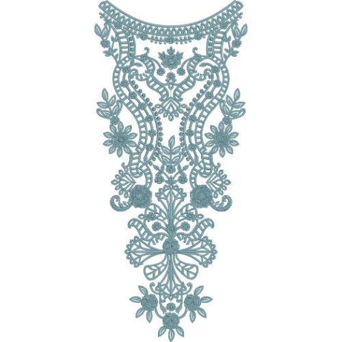 Unique Neck Embroidery Design