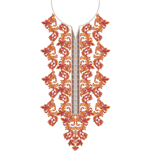 Unique Neck Embroidery Design