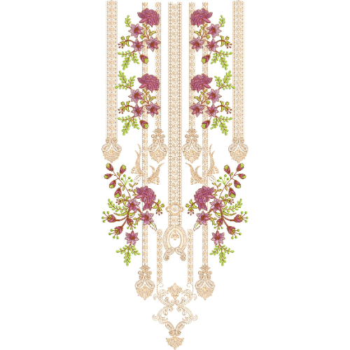Unique Neck Embroidery Design