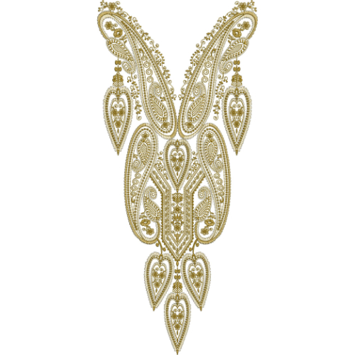 Neckline Embroidery Design