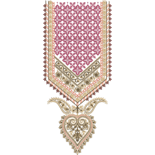 Unique Neck Embroidery Design