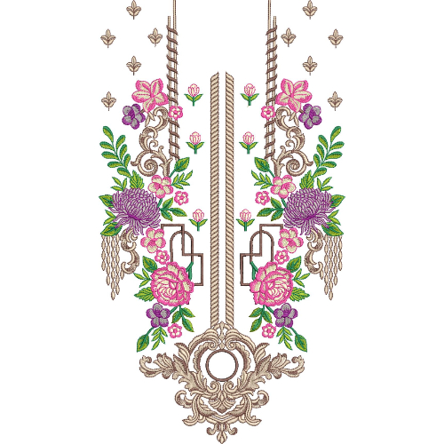 Unique Neck Embroidery Design