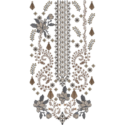 Neckline Embroidery Design