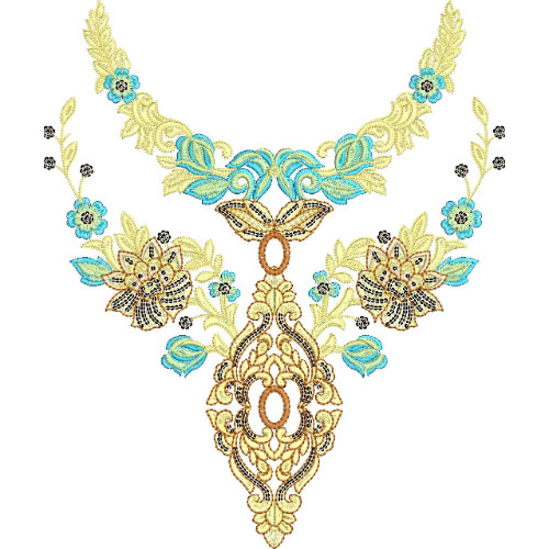 Neckline Embroidery Design