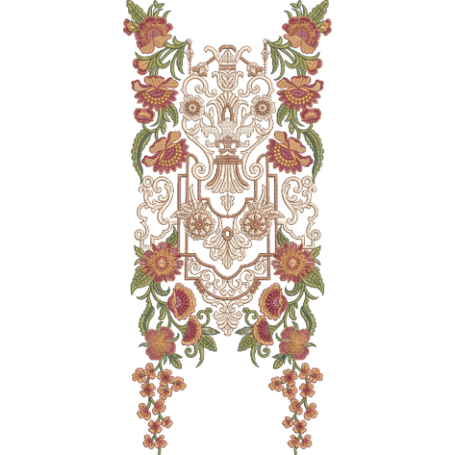 Neck Flower Embroidery Design
