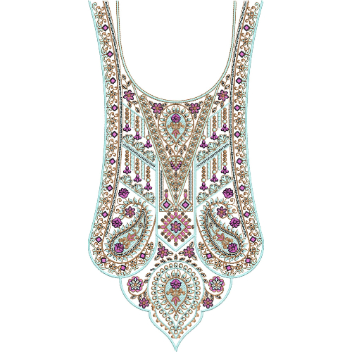 Unique Neck Embroidery Design
