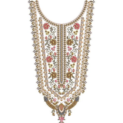 Neck Gala Embroidery Design