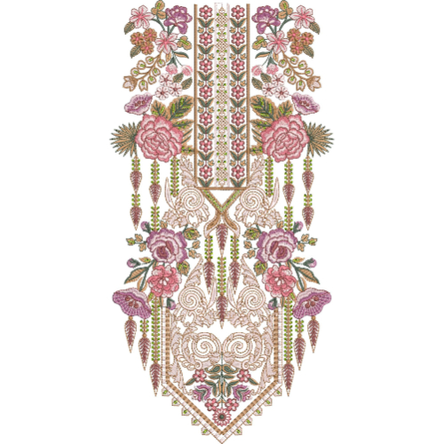 Unique Neck Embroidery Design
