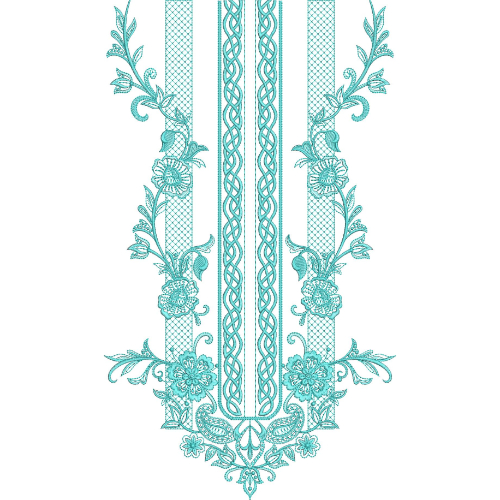 Unique Neck Embroidery Design