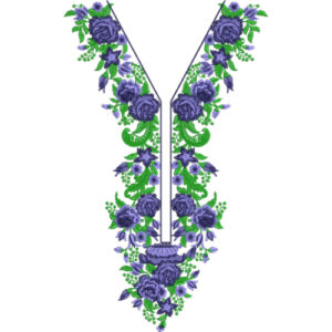 Neck Flower Embroidery Design