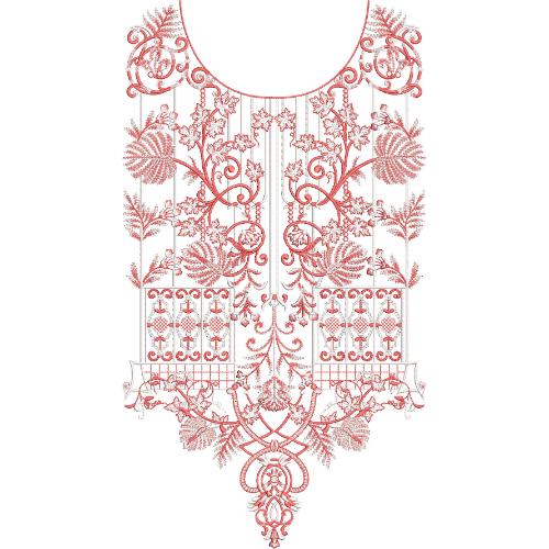 Neck Flower Embroidery Design - Image 2