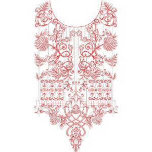 Neck Flower Embroidery Design