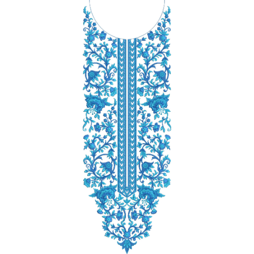 Neck Flower Embroidery Design