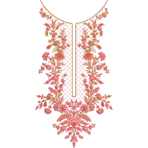 Neckline Embroidery Design