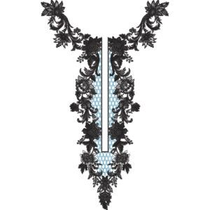 Neck Flower Embroidery Design