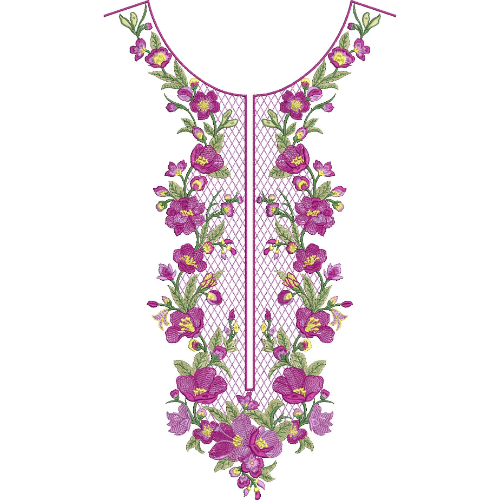 Neckline Embroidery Design