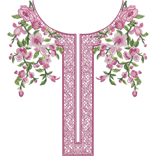 Unique Neck Embroidery Design