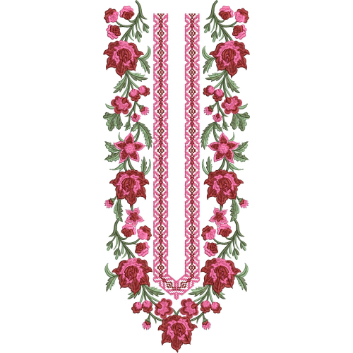 Unique Neck Embroidery Design