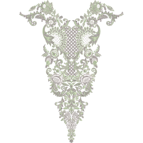 Neckline Embroidery Design