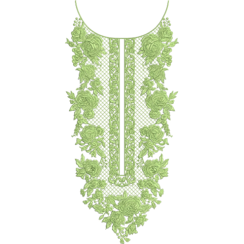 Unique Neck Embroidery Design