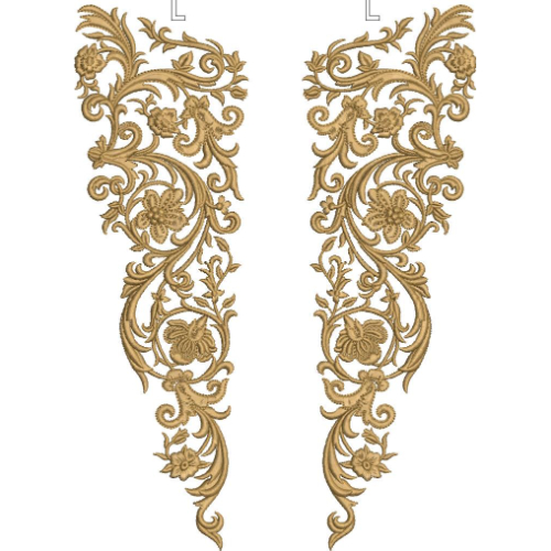Neck Flower Embroidery Design
