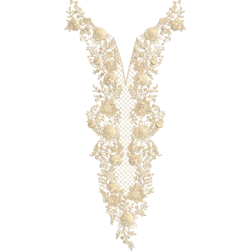 Unique Neck Embroidery Design