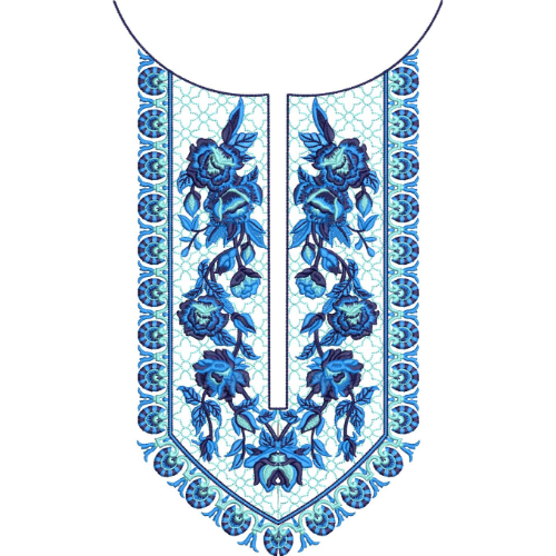 Neck Flower Embroidery Design